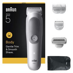 Braun BG5550 tělový zastřihovač, SkinGuard pro citlivou pokožku, 100 min provozu, 100% vodotěsný, nástavce