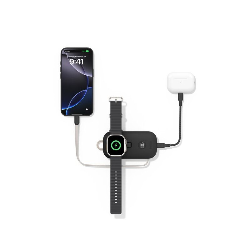 Belkin Boostcharge Pro Powerbank 10.00/Apple Watch-Ladegert 45 W Schwar
