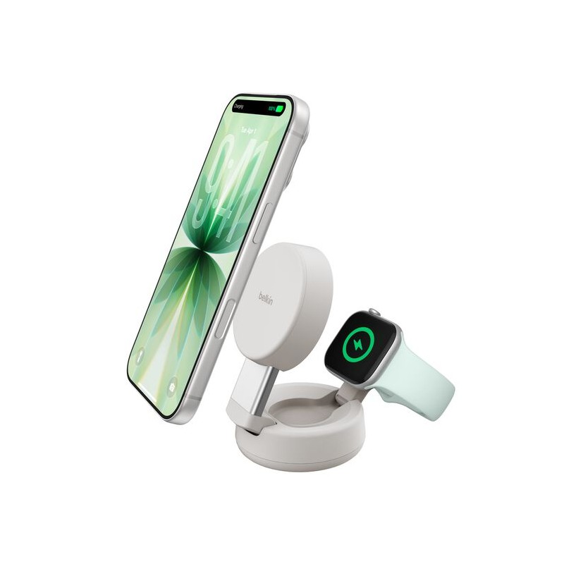 ULTRACHARGE 25 WATT QI2 VERSTEL/GNETISCHE 2-IN-1-LADESTATION SAN