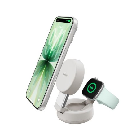 ULTRACHARGE 25 WATT QI2 VERSTEL/GNETISCHE 2-IN-1-LADESTATION SAN