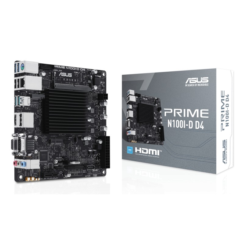 ASUS MB PRIME N100I-D D4-CSM, Intel® Processor N100, 1xDDR4, 1xHDMI, 1xDP, 1xVGA, Mini-ITX