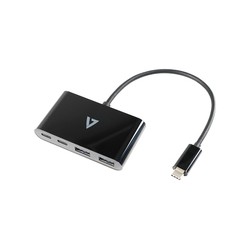 V7 USB-C TO 4IN1 Hub Port Adapter/2 X USB-C And 2 USB-A Ext Ports