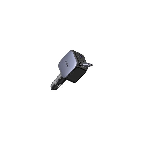 UGREEN rychlonabíječka do auta se zatahovacím kabelem 145W 4-Port, 3x USB-C,1x USB-A