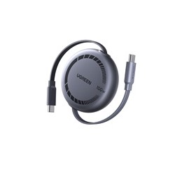 UGREEN navíjecí kabel USB-C, 1m, stříbrná