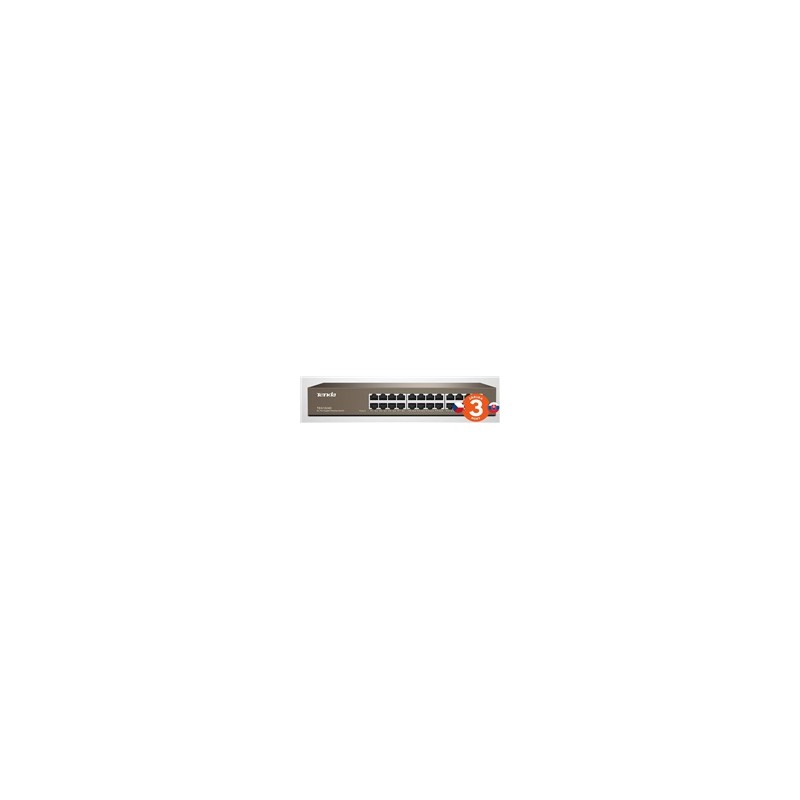 Tenda TEG1024D 24-port Gigabit Ethernet Switch, 10/100/1000 Mbps, fanless, rackmount
