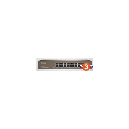 Tenda TEG1024D 24-port Gigabit Ethernet Switch, 10/100/1000 Mbps, fanless, rackmount