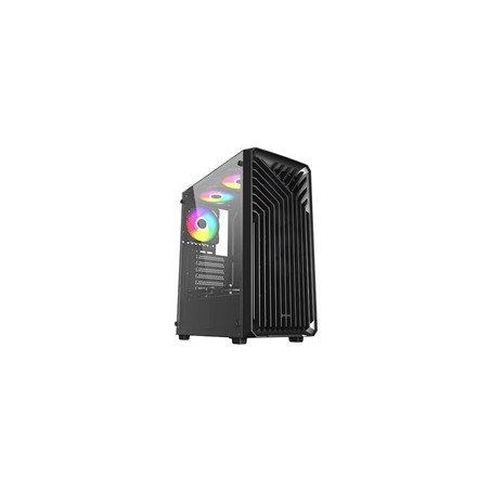 VeinX case OD15A-BK, ATX, Průhledná bočnice, Černá, bez ventilátorů