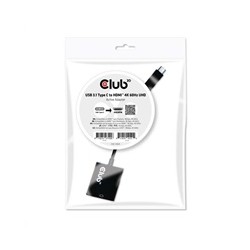 Club3D Adaptér aktivní USB 3.1 typ C na HDMI 2.0 UHD 4K60Hz HDR, 17cm
