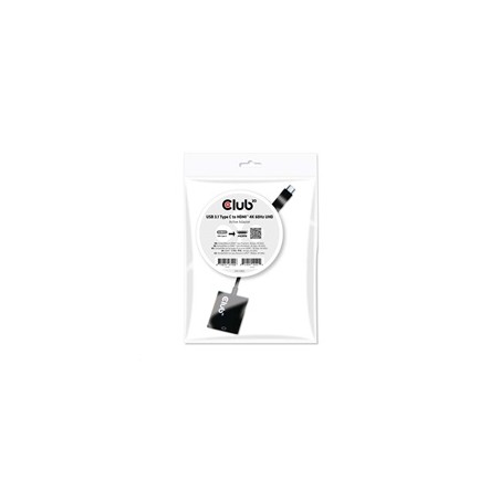 Club3D Adaptér aktivní USB 3.1 typ C na HDMI 2.0 UHD 4K60Hz HDR, 17cm