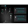 CONNECT IT Nabíjecí kabel Wirez 6v1, USB-C/USB, Lightning, Bezdrátová nabíječka na hodinky, 1.25m, černá