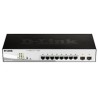 D-Link DGS-1210-10P 10-port Gigabit Smart+ PoE Switch, 8x GbE PoE+, 2x SFP, PoE 65W, fanless