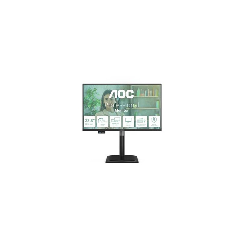 AOC MT IPS LCD WLED 23,8" 24P4CV - IPS panel, 1920x1080, 120Hz, HDMI, DP, USB-C, USB Hub, RJ45, Pivot, repro