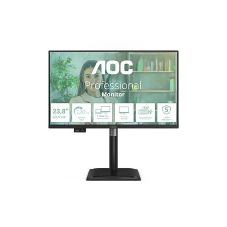 AOC MT IPS LCD WLED 23,8" 24P4CV - IPS panel, 1920x1080, 120Hz, HDMI, DP, USB-C, USB Hub, RJ45, Pivot, repro
