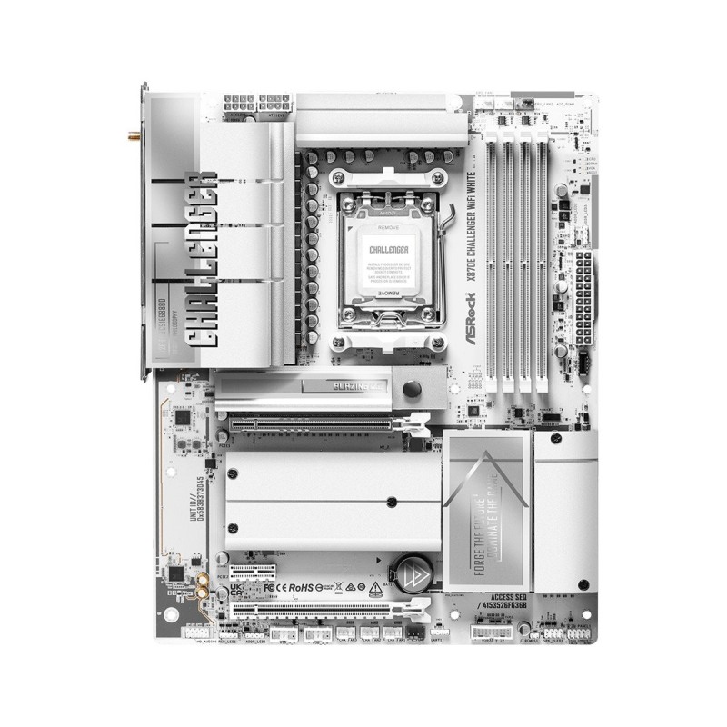 ASRock MB Sc AM5 X870E Challenger WiFi WHITE, AMD X870E, 4xDDR5, 1xHDMI, 2xUSB4, WiFi