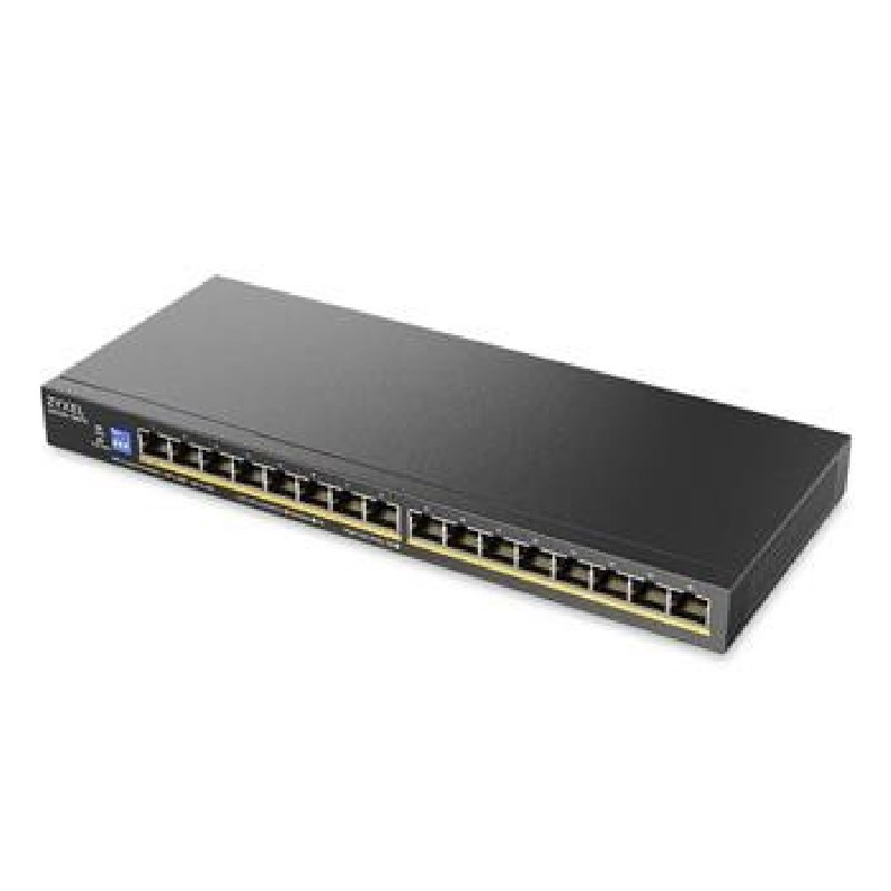 Zyxel GS1100-16EPS Slimline PoE+ 135W 16 port Gigabit - DIP selector Unmanaged Switch