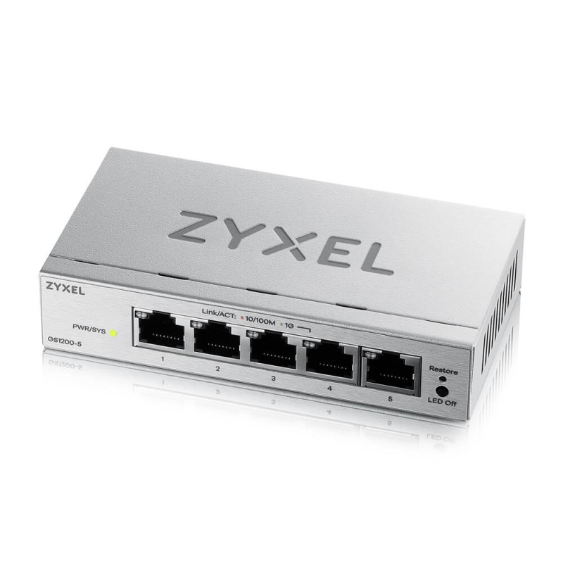 Zyxel GS1200-5 v3, 5 Port Gigabit webmanaged Desktop Switch