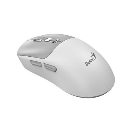 GENIUS NX-8260S BT White/ 2400 dpi/ bezdrátová/ duální BT+2,4GHz/ tichá/ rychlé nabíjení/ ultralehká/ Copilot/ bílošedá