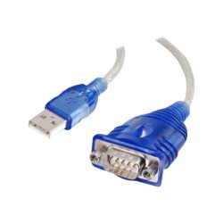 C2G USB to DB9 Serial Adapter Cable - Sériový adaptér - USB - RS-232 - modrá