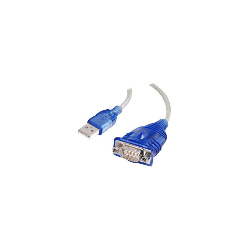 C2G USB to DB9 Serial Adapter Cable - Sériový adaptér - USB - RS-232 - modrá