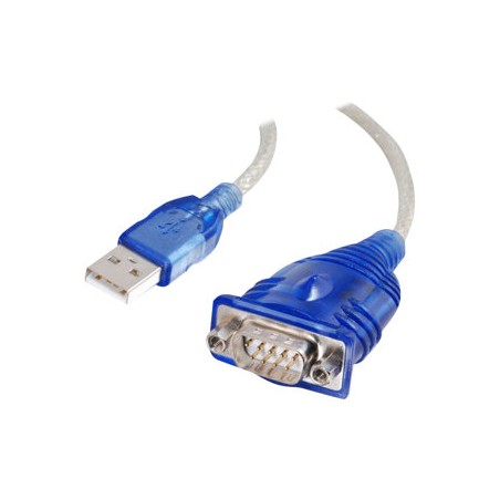 C2G USB to DB9 Serial Adapter Cable - Sériový adaptér - USB - RS-232 - modrá