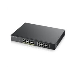 Zyxel GS1900-24EP 24-port Gigabit Smart Managed PoE Switch, 24x gigabit RJ45 (z toho 12x PoE), PoE budget 130W