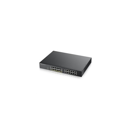 Zyxel GS1900-24EP 24-port Gigabit Smart Managed PoE Switch, 24x gigabit RJ45 (z toho 12x PoE), PoE budget 130W