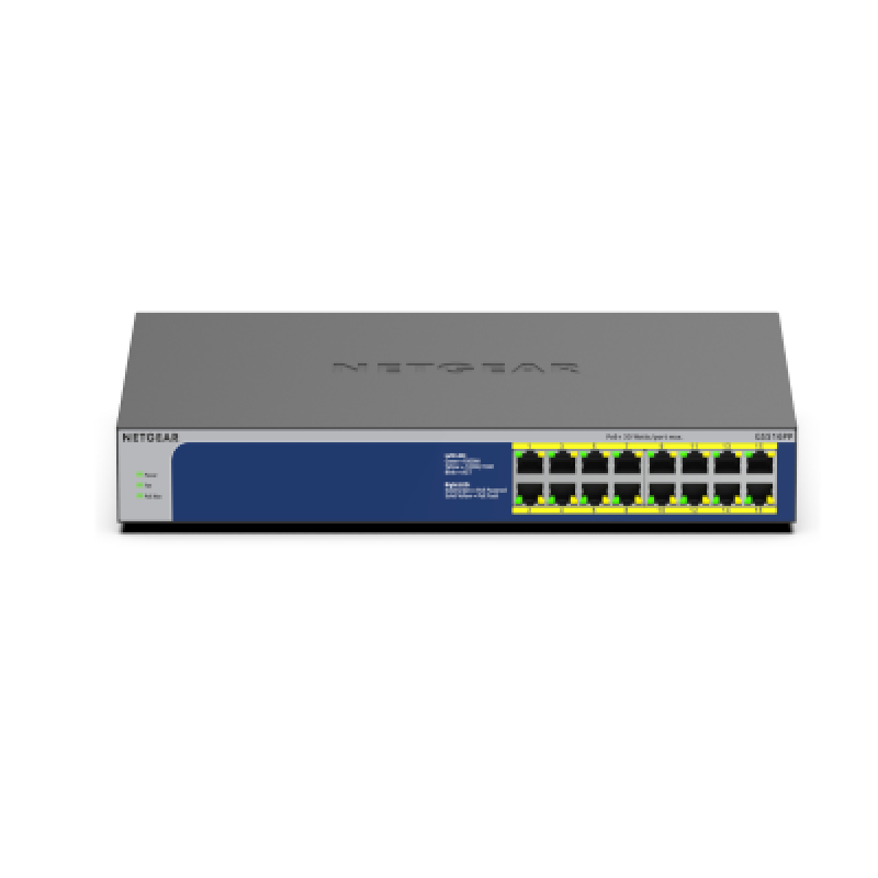 NETGEAR 16PT GigE Unmnged Swtch W/ PoE+
