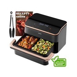 Cosori Dual Blaze TwinFry chytrá horkovzdušná fritéza 10 L, keramika, černá