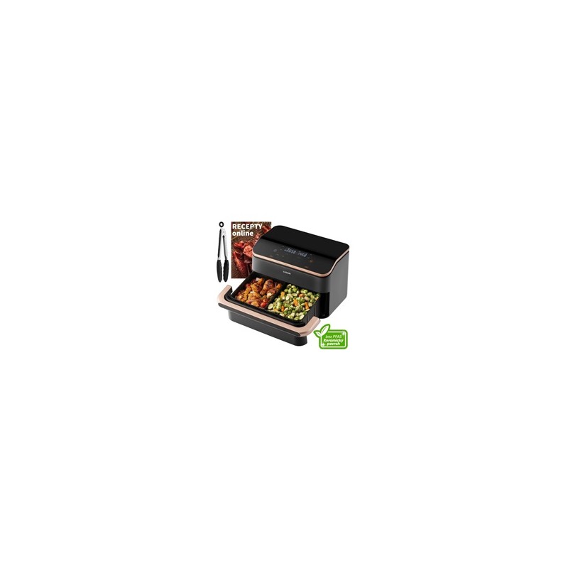 Cosori Dual Blaze TwinFry chytrá horkovzdušná fritéza 10 L, keramika, černá