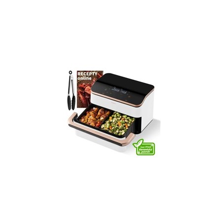 Cosori Dual Blaze TwinFry chytrá horkovzdušná fritéza10 L, keramika, bílá