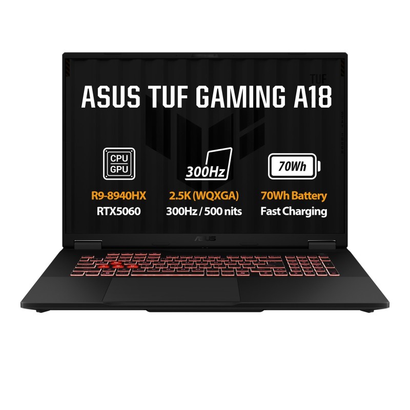 ASUS NTB TUF Gaming A18 (FA808PP-TT010WZ), Ryzen 9 8940HX, 18" 2560 x 1600, 32GB, 1TB SSD, RTX 5070, W11 Home, Gray