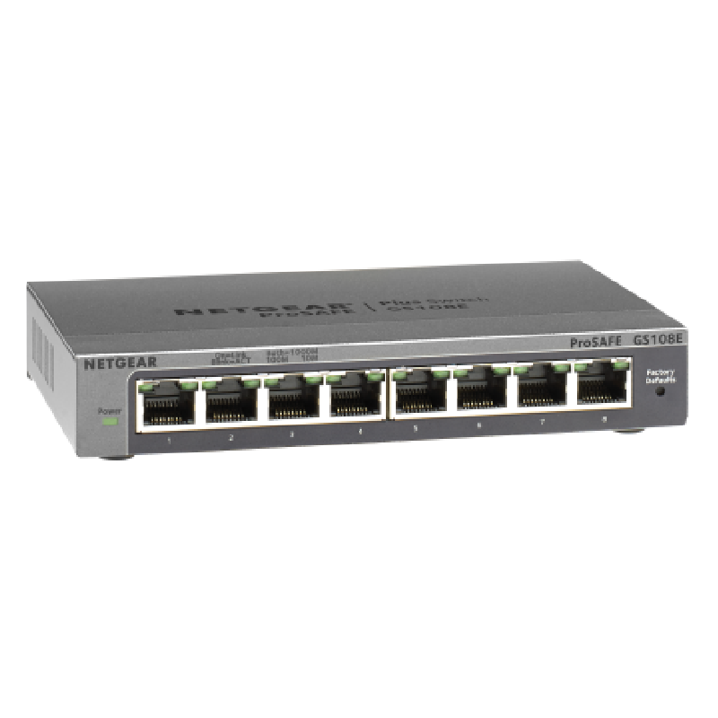 NETGEAR 8PT Gigabit Plus Switch, GS108E