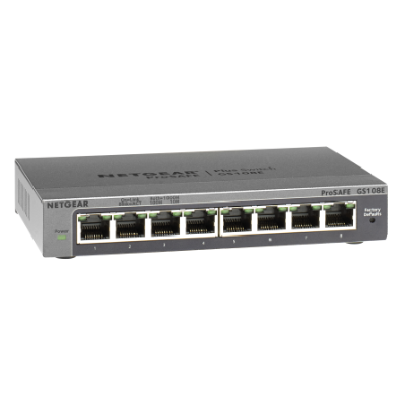 NETGEAR 8PT Gigabit Plus Switch, GS108E