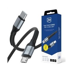 3mk Hyper Cable N-SERIES C to Micro 3m QC 3.0 5V/2A 10W Black