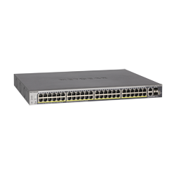 NETGEAR 48xGB PoE+ Smart Switch,2 10G,2 SFP,GS752TXP