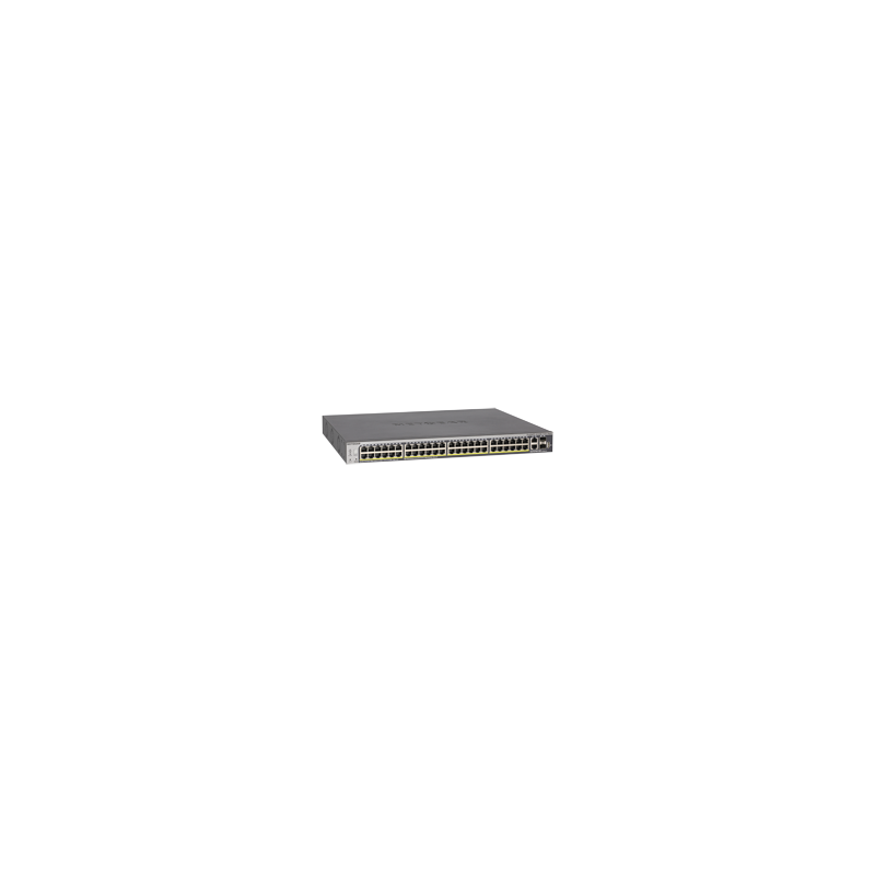 NETGEAR 48xGB PoE+ Smart Switch,2 10G,2 SFP,GS752TXP