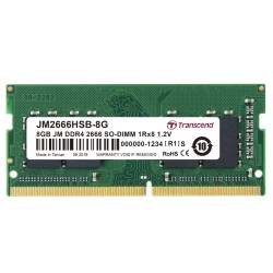 TRANSCEND SODIMM DDR4 8GB 2666MHz 1Rx8 1Gx8 CL19 1.2V