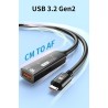 PremiumCord USB-A repeater + kabel USB-C, 7m