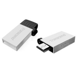 Transcend JetFlash Mobile 380 - Jednotka USB flash - 16 GB - USB 2.0 - stříbrná
