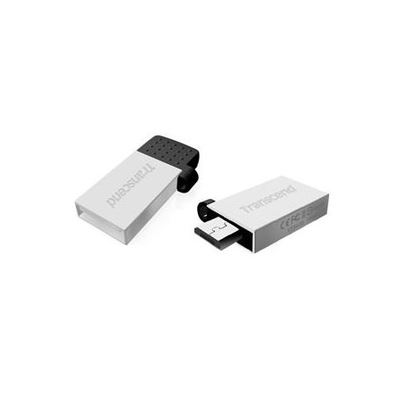 Transcend JetFlash Mobile 380 - Jednotka USB flash - 16 GB - USB 2.0 - stříbrná