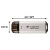 TRANSCEND Externí SSD ESD300S 2TB, External SSD, USB 10Gbps, Type C, stříbrná