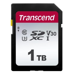 Transcend 300S - Paměťová karta flash - 1 TB - Video Class V30 / UHS-I U3 / Class10 - SDXC UHS-I