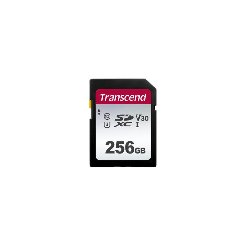 Transcend 300S - Paměťová karta flash - 256 GB - Video Class V30 / UHS-I U3 / Class10 - SDXC UHS-I