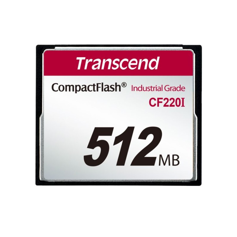 Transcend CF220I Industrial Temp - Paměťová karta flash - 512 MB - CompactFlash