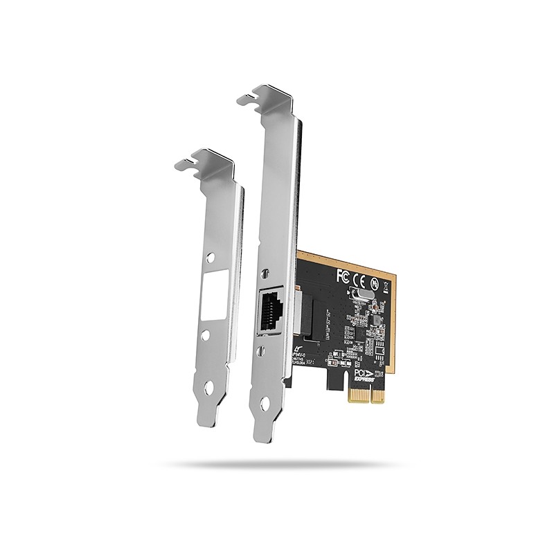 AXAGON PCEE-GRF, PCIe síťová karta - 1x Gigabit Ethernet port (RJ-45), Realtek 8111F, vč. LP
