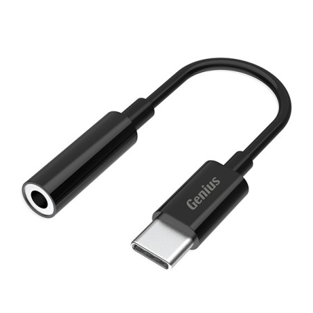 GENIUS ACC-C100 redukce z 3,5mm audio jack na USB-C, černá