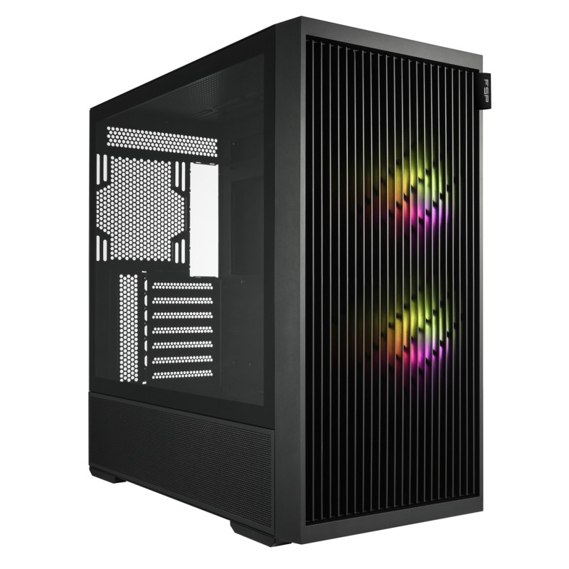 FSP M330-BA/Midi Tower/Transpar./Černá