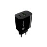 Univerzální nabíječka Natec RIBERA 20 W, 1X USB-A + 1X USB-C, černá