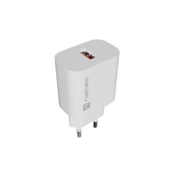 Universální nabíječka Natec RIBERA 18W, 1X USB-A, bílá
