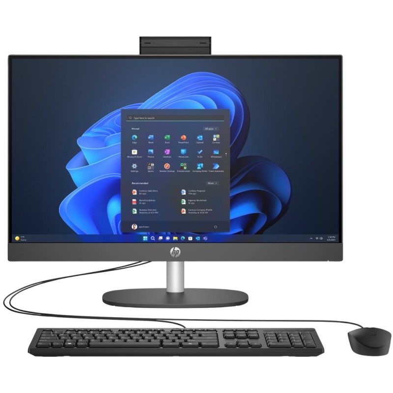 HP AIO ProOne 240 G10 AiO 23.8 NT i3-N300,8GB,512GB NVMe, WiFi 6 + BT,klávesnice a myš,65W externí,šedá,HDMI,Win11Pro